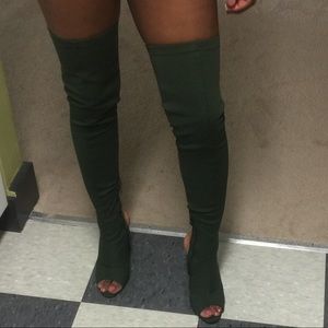 Yeezy inspired thigh high boots